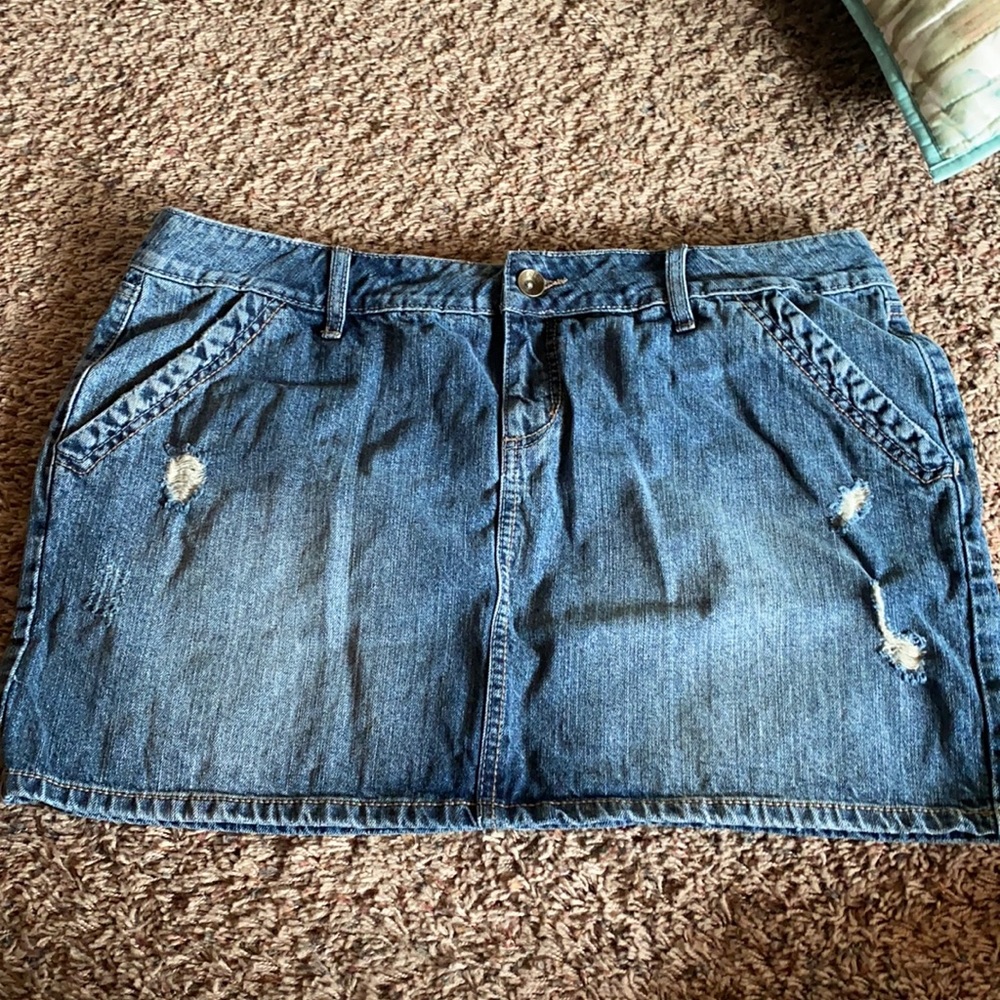 A.n.a Jean skirt - Picture 1 of 3